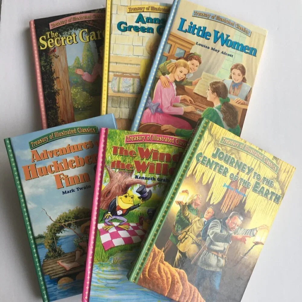 Kids Book - VINTAGE, 6 Book Bundle, Treasury‎ of Illustrated Classics